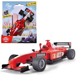 Dickie Toys Formula Racer 14 cm fordon med dragrep för barn till 3 år gammal skala 1:32, Slumpmässig färg, 203341035