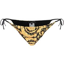 Versace Underwear Black Barocco Bikini Bottom A7900 Gold Print