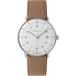 Junghans 41/4562.02 Max Bill White Beige Leather