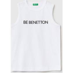 Benetton White Kids Logo-print Sleeveless T-shirt 6-14 Years 11-12 Years