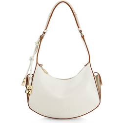 Ganni Swing Shoulder Bag in White Polyester/Polyurethane/Recycled Leather Women's White One size