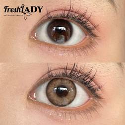 Shein Freshlady Velvet Brown 14.2mm Colored Contact Lenses 1 Year Disposable