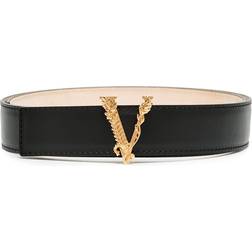 Versace Virtus leather belt black 80CM