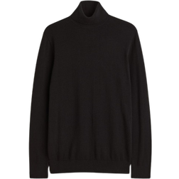 H&M Slim Fit Fine-knit Turtleneck Sweater - Black