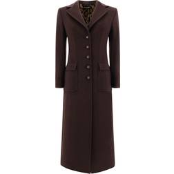 Dolce & Gabbana Long Single Breasted Coat - Brown