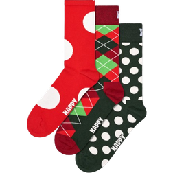 Happy Socks Red 3-Pack Holiday Classics Crew Gift Set