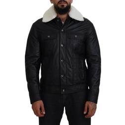 Dolce & Gabbana Men's Leather Jacket - Black