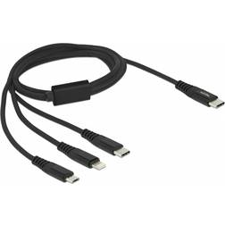 DeLock Type C 2.0 - Lightning/Micro USB/USB Type C M-M 1m