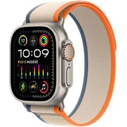 Apple Watch Ultra 2 Cellular 49 mm Titanfodral Orange/Beige Trail Loop-rem