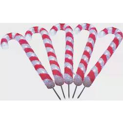 Konstsmide Candy Cane White/Red Jullampa 4cm 5st