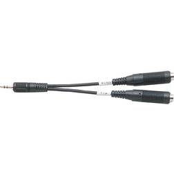Amp CYC-11 3.5mm - 2x6.3mm Y-Cable Adapter M-F 0.2m