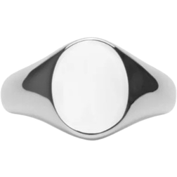 IX Studios Mini Oval Signet Ring - Silver