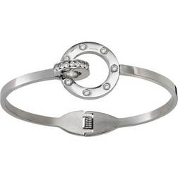 Edblad Ida Bangle Bracelet - Silver/Transparent