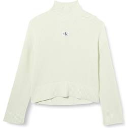 Calvin Klein Label Chunky Sweater - Canary Green