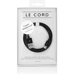 Le Cord Premium Charge and Sync USB A - Lightning M-M 2m
