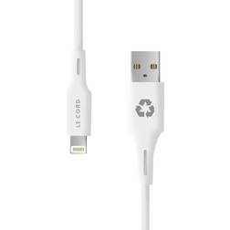 Le Cord Lightning - USB C M-M 1.2m - White 1.2m
