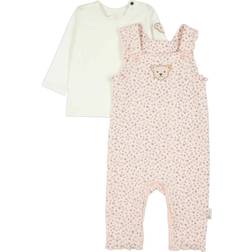 Steiff Babies Bear Patch Clothing Set 2-piece - Seashell Pink