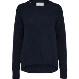 Selected Lulu Knit Sweater - Dark Sapphire