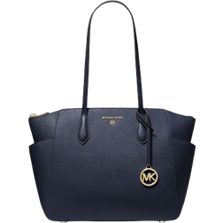 Michael Kors Marilyn Medium Saffiano Leather Tote Bag - Navy