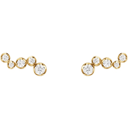 Georg Jensen Signature Stud Earrings - Gold/Diamond