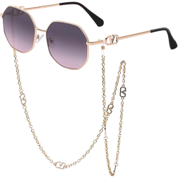 Hpirme Punk Sunglasses Rose Gold/Purple
