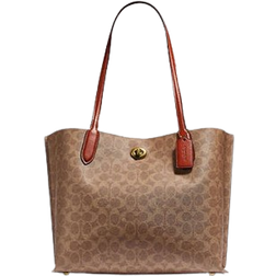 Coach Willow Tote Featuring Signature Canvas - Brass/Tan/Rust