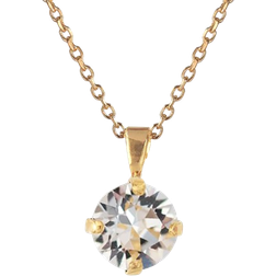 Caroline Svedbom Classic Petite Necklace - Gold/Transparent