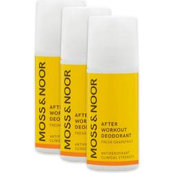 Moss & Noor After Workout Deo Roll-on Fresh Grapefruit 60ml 3-pack