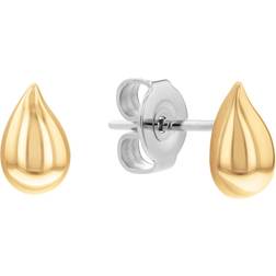 Calvin Klein Scultured Drop Earrings - Gold