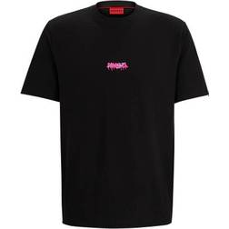 Hugo Boss Relaxed-Fit T-Shirt aus Baumwoll-Jersey mit Doppel-Logo