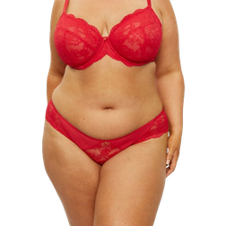 Ann Summers Sexy Lace Planet Fuller Bust Non Padded Plunge Bra - Red