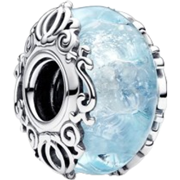 Pandora Disney Cinderella Murano Glass Charm - Silver/Blue