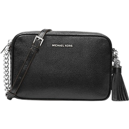 Michael Kors Ginny Leather Crossbody Bag - Black