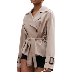 Nelly Short Trench Jacket - Beige