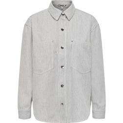 Only Striped Overshirt - White