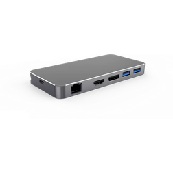 Nordic 1 to 7 USB-C Docking Station for Dual Monitors 1xHDMI 1x DP 8K30Hz 4K120Hz PD3.0 100W 2xUSB-A 1xUSB-C 1xRJ45 Giga Macbook M1 & M2