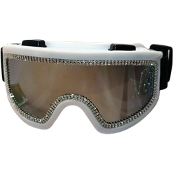 Shein 1pc Multicolor Rhinestone Decorated Multi-Functional Protective Goggles For Skiing, Designed With Unique Concepts And By Independent Designers