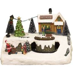 Nordic Winter Treehouse Town Multicolored Julby 29cm