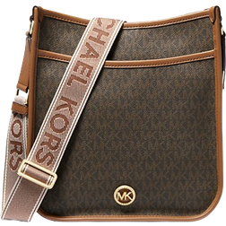 Michael Kors Luisa Large Signature Logo Messenger Bag - Brown/Luggage