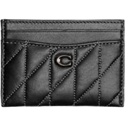 Coach Essential Card Case With Pillow Quilting - Nappa Leather/Pewter/Black