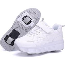 Kid's Skates Shoes with Wheels - White