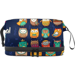 Cute Indian Owl Makeup Bag - Multicolor