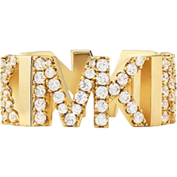 Michael Kors Precious Pavé Logo Ring - Gold/Transparent