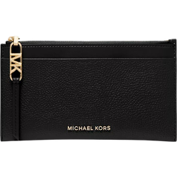 Michael Kors Empire Large Pebbled Leather Card Cases - Black
