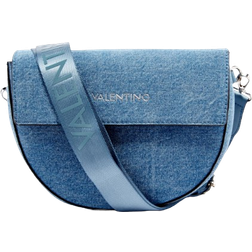 Valentino Bags Bigs Denim Twill Flap Bag - Blue