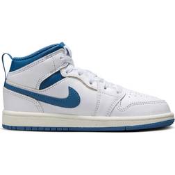 Nike Jordan AJ 1 Mid SE PS - White/Sail/Industrial Blue
