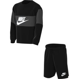 Nike Junior French Terry Set - Black/Dark Smoke Grey/White (DO6789-010)