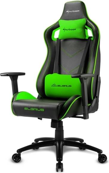  Bild på Sharkoon Elbrus 2 Universal Gaming Chair - Black/Green gamingstol