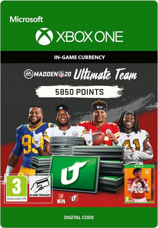  Bild på Electronic Arts Madden NFL 20 - 5850 Points - Xbox One game pass / saldokort