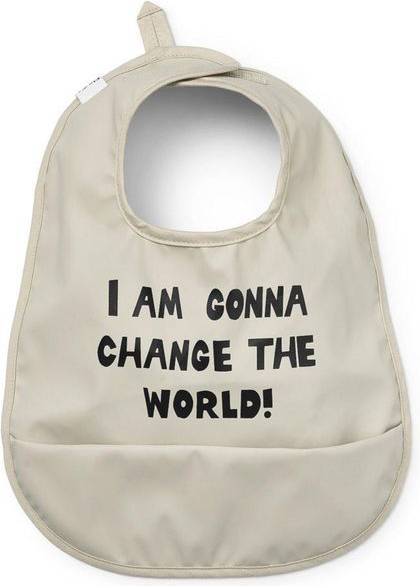  Bild på Elodie Details Baby Bib Change the World haklapp